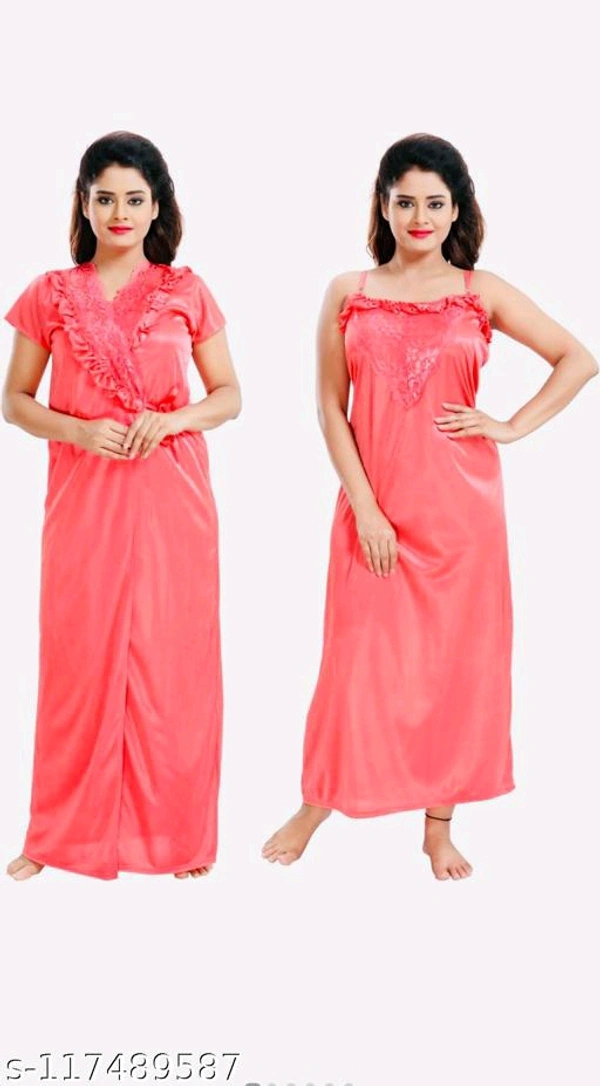 Stylish Women Nighty - Free Size, Coral
