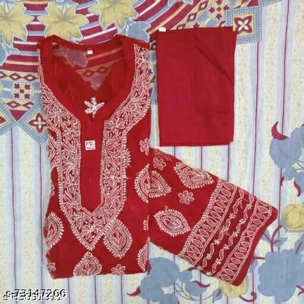 kurti with inner - red , L
