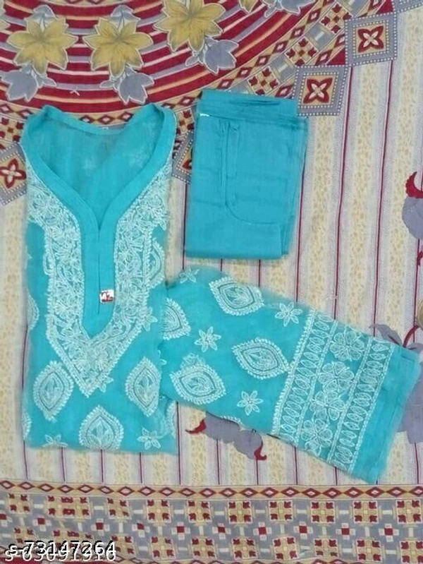 kurti with inner - aqua , XL 
