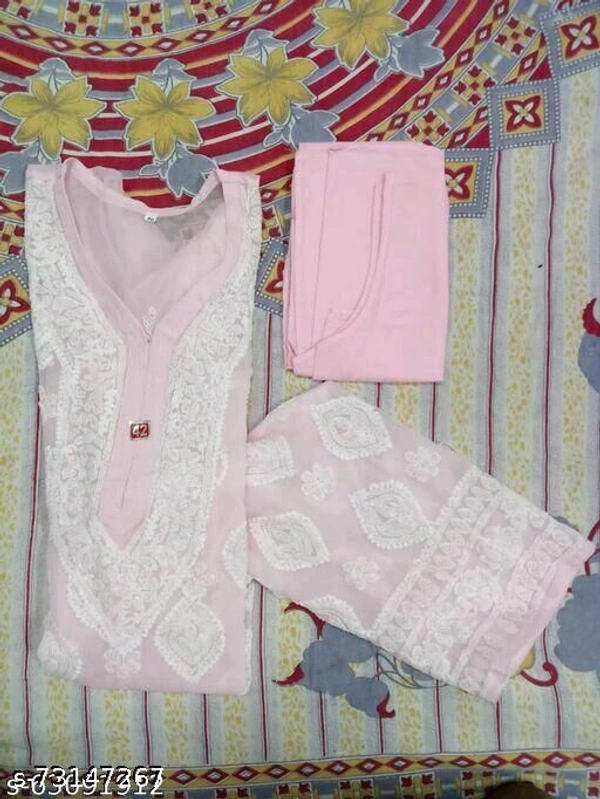 kurti with inner - palepink , XL 