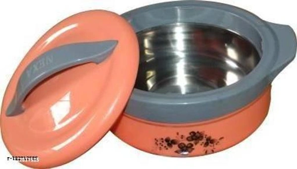 SKYSWIPE Inner insulated Casserole Hot Pot for Roti/Chapatti Casserole - 2500ml Cook and Serve Casserole  (2500 ml,Orange) - Free Size, Orenge