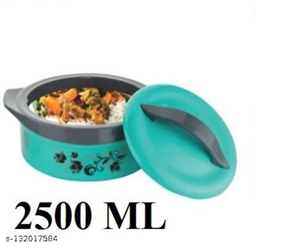 SKYSWIPE Inner insulated Casserole Hot Pot for Roti/Chapatti Casserole - 2500ml Cook and Serve Casserole  (2500 ml,Orange) - Free Size, Green