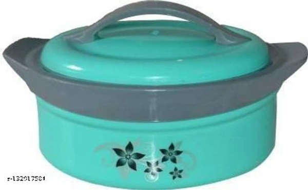 SKYSWIPE Inner insulated Casserole Hot Pot for Roti/Chapatti Casserole - 2500ml Cook and Serve Casserole  (2500 ml,Orange) - Free Size, Green