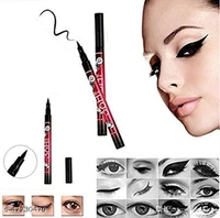 Black waterproof ,Smudge proof HDA64 Makeup Beauty Kajal & Yanqina High Quality Waterproof Liquid-Eye Liner 36H No Smudge Suitable For Contact Lens Users 3 g Deep Black & 3in1 Eyeliner , Mascara , Eyebrow Pencil (5 Items in the set) (5 Items in the set) 1 ml  (black) - Free size