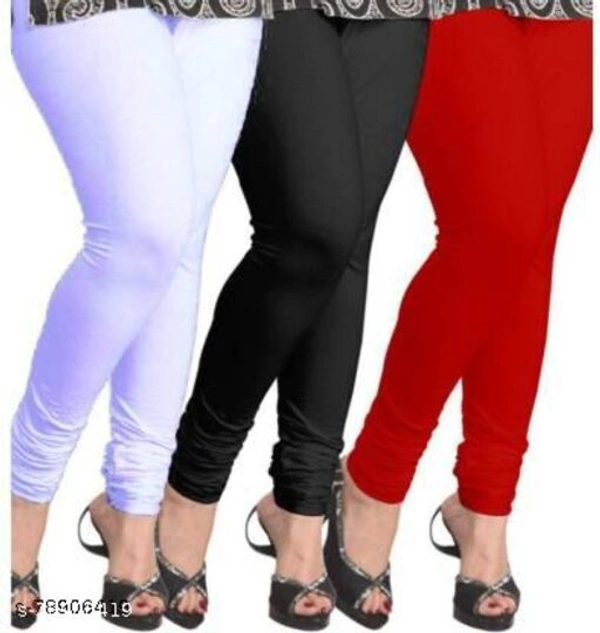 4 WAY STRETCHABLE LEGGINGS - White Black Red, 30