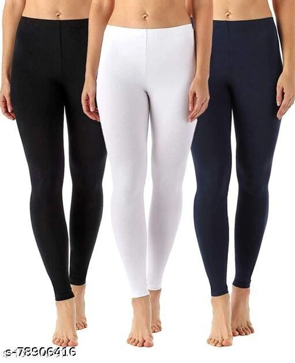 4 WAY STRETCHABLE LEGGINGS - black White Nevy Blue, 44