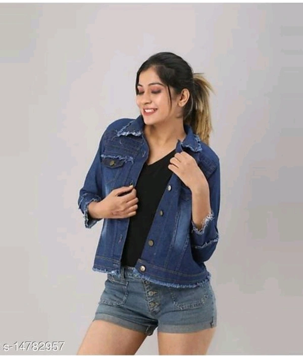 Classy Retro Women Jackets & Waistcoat - Nevy Blue, L 