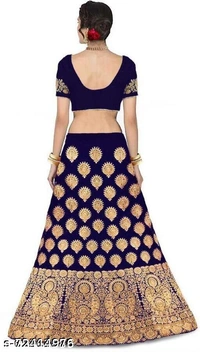 Embroidery Work Navy Blue Colour Lehenga Choli - Nevy Blue , Free size