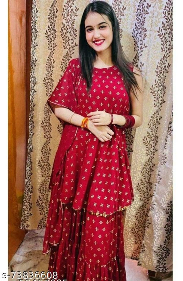 Dupatta Sets - Red, L 