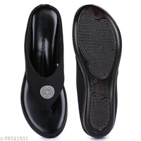 ShoeNstring Women Casual Flats - Black , IND-3