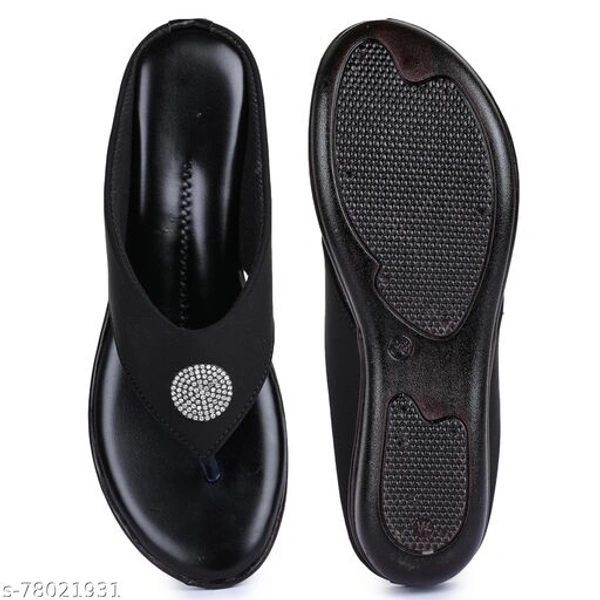 ShoeNstring Women Casual Flats - Black , IND-3