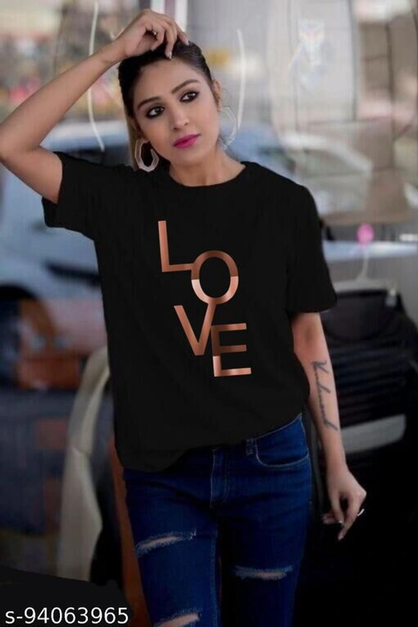 Comfy Sensational Women Tshirts  - Black , S