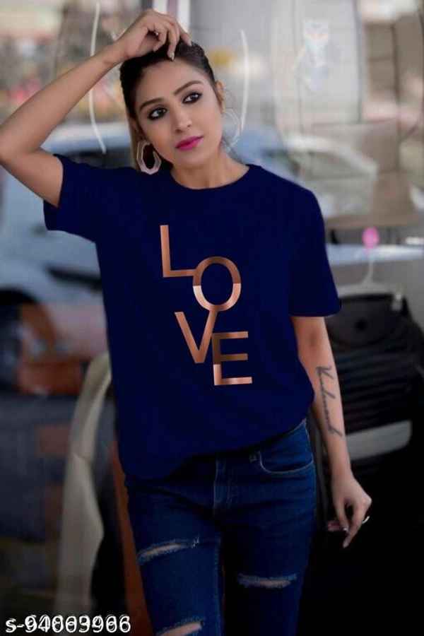 Comfy Sensational Women Tshirts  - Nevy Blue , S