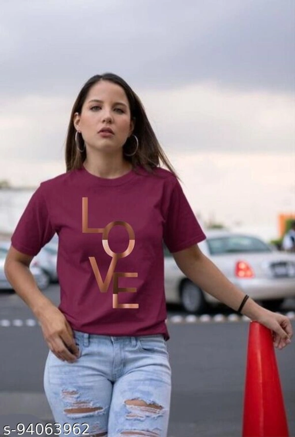 Comfy Sensational Women Tshirts  - maroon , XL 