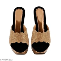 Versatile Women Heels - Golden , IND-7 