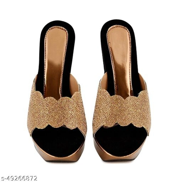 Versatile Women Heels - Golden , IND-7 