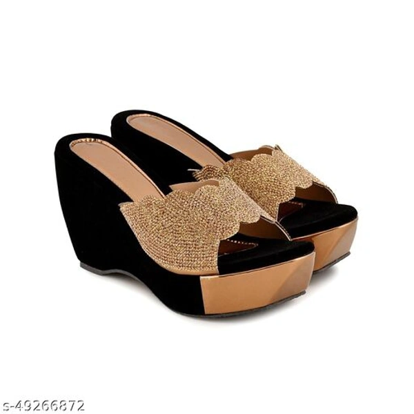 Versatile Women Heels - Golden , IND-7 