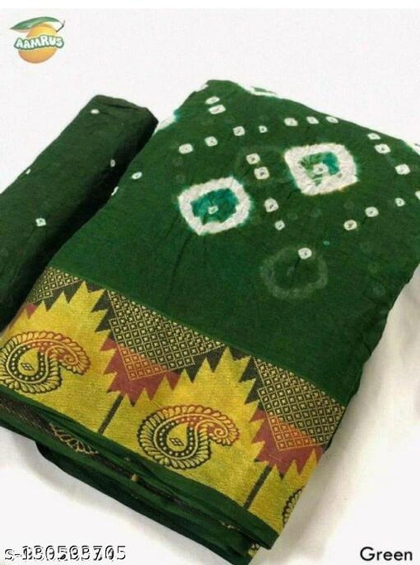 Myra Bandhani Superior Sarees - green , Free size