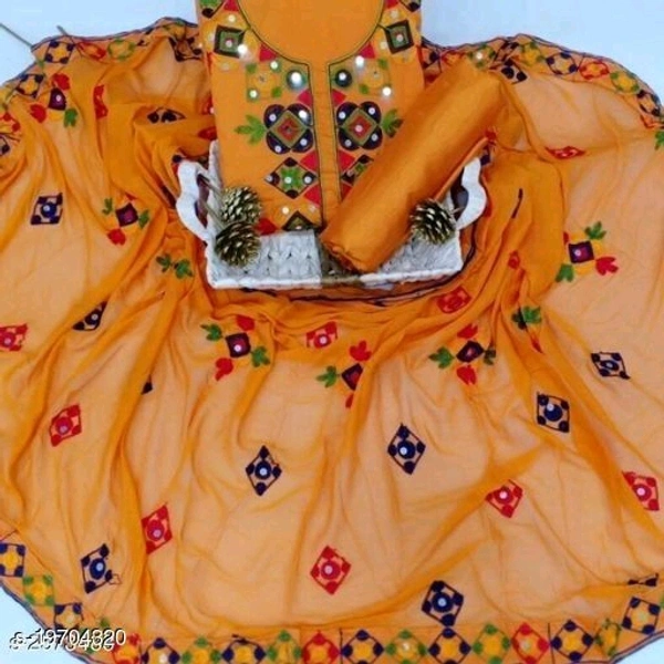 Elegant Dress Materials - Orenge, Un Stitched