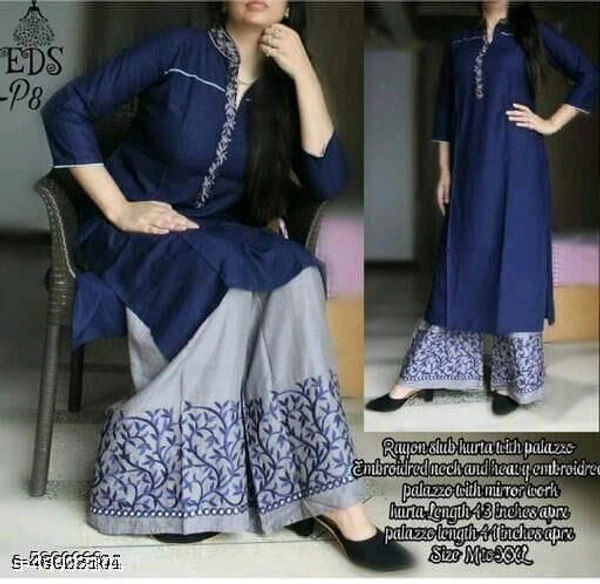 Banita Alluring Women Kurta Sets - Nevy Blue , XXXL 