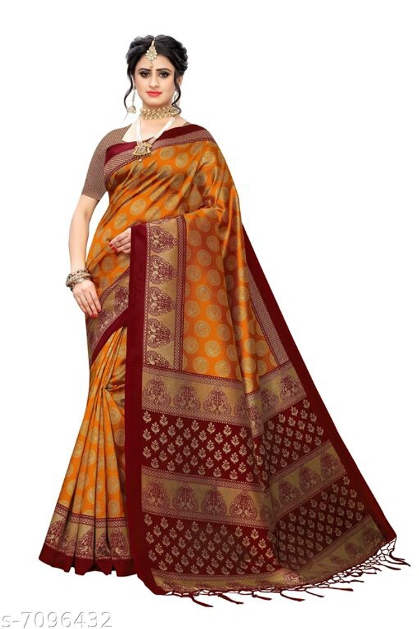 Attractive Art Silk Saree - Oregon , Free size