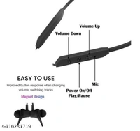 Bluetooth Headphones & EarphonesName: Bluetooth Headphones & EarphonesProduct Name: Bluetooth Headphones & EarphonesBrand  - Black , Free Size