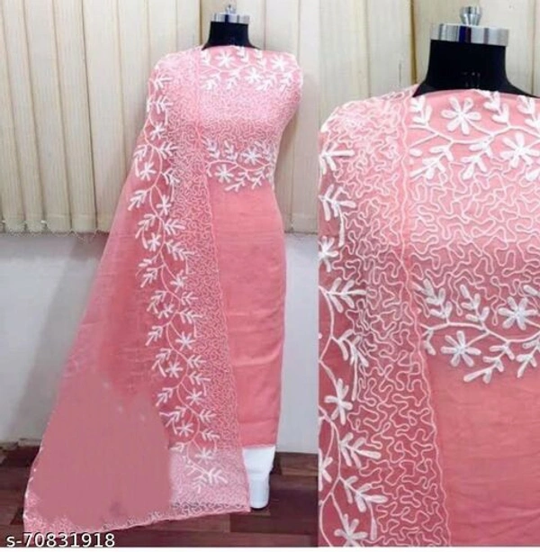 jalpa fancy dress materials - Palepink , Free Size Semi Stitched
