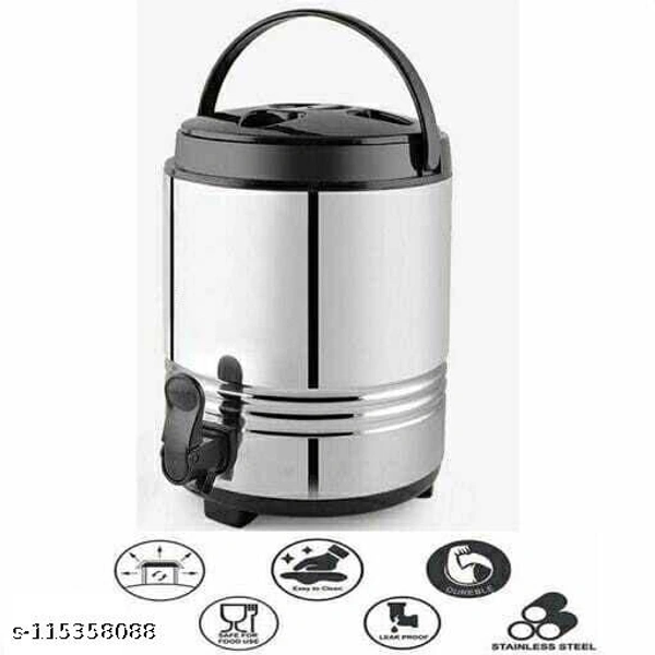 Aaditya Stainless Steel Water Jug/Mayur Jug I Durable and Sturdy I Easy to Carry Handle I 5 Liter of Water Storage Capacity I Hot and Cold - Free Size