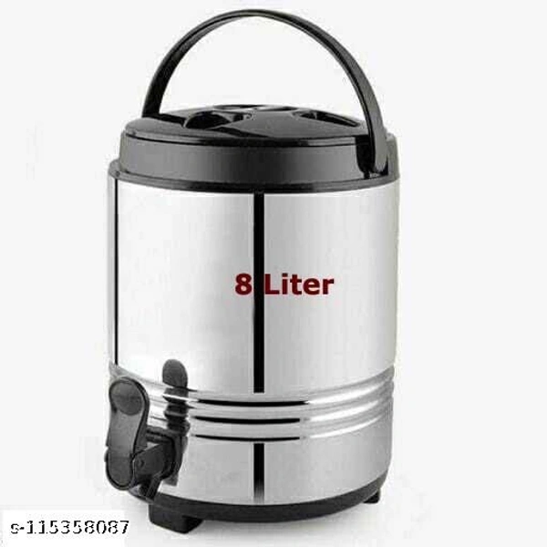 Aaditya Stainless Steel Water Jug/Mayur Jug I Durable and Sturdy I Easy to Carry Handle I 8 Liter of Water Storage Capacity I Hot and Cold - Free Size