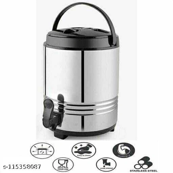 Aaditya Stainless Steel Water Jug/Mayur Jug I Durable and Sturdy I Easy to Carry Handle I 8 Liter of Water Storage Capacity I Hot and Cold - Free Size
