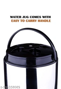 Aaditya Stainless Steel Water Jug/Mayur Jug I Durable and Sturdy I Easy to Carry Handle I 3 Liter of Water Storage Capacity I Hot and Cold - Free Size