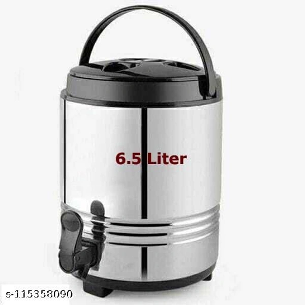 Aaditya Stainless Steel Water Jug/Mayur Jug I Durable and Sturdy I Easy to Carry Handle I 6.5 Liter of Water Storage Capacity I Hot and Cold - Free Size