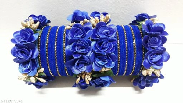 FLOWER CHUDA BANGLES - Ultramarine , 2.4