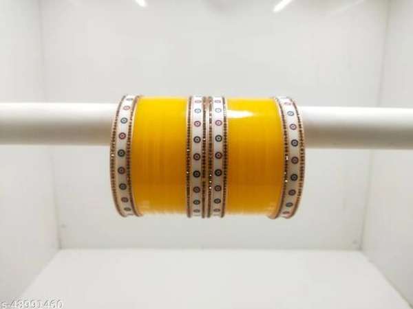Elite Unique Bracelet & Bangles - yellow , 2.6 