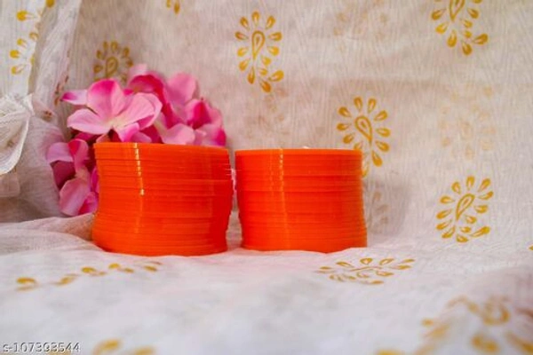 SET OF 40 BANGLES USED IN SUHAG CHOODA. - Orenge , 2.4