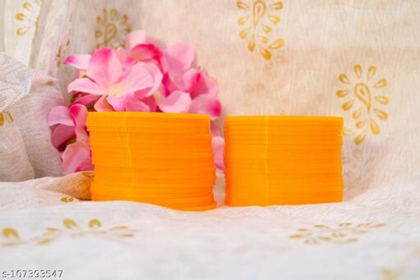 SET OF 40 BANGLES USED IN SUHAG CHOODA. - yellow , 2.8 