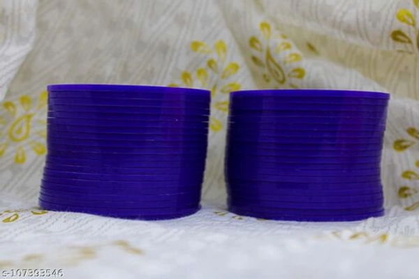 SET OF 40 BANGLES USED IN SUHAG CHOODA. - blue , 2.8 