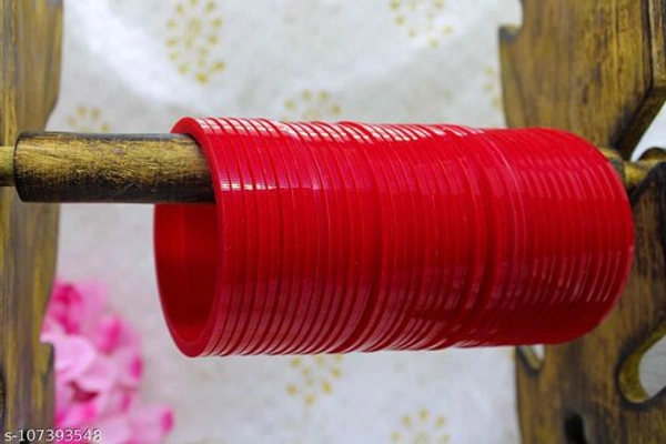 SET OF 40 BANGLES USED IN SUHAG CHOODA. - Red , 2.10 