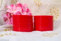 SET OF 40 BANGLES USED IN SUHAG CHOODA. - Red , 2.10 