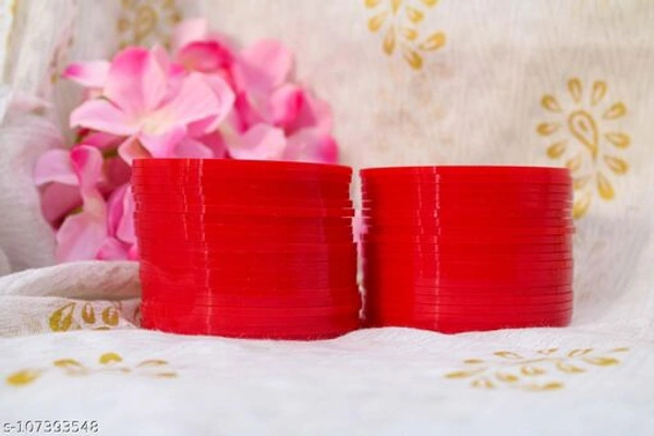 SET OF 40 BANGLES USED IN SUHAG CHOODA. - Red , 2.10 