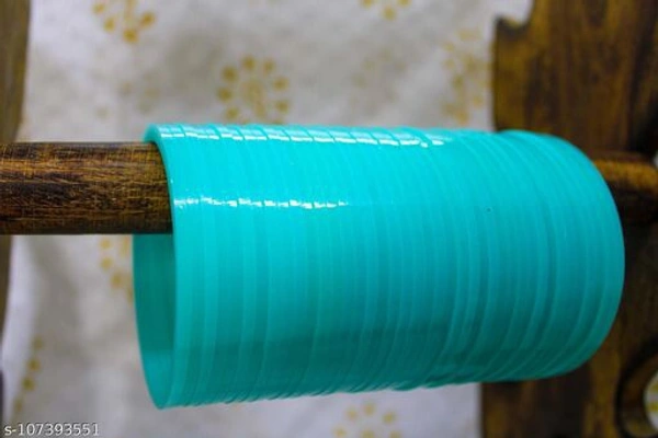 SET OF 40 BANGLES USED IN SUHAG CHOODA. - aqua , 2.10 