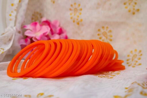 SET OF 40 BANGLES USED IN SUHAG CHOODA. - Orenge , 2.10 