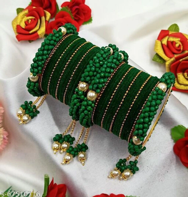 Elite Graceful Bracelet & Bangles - Green, 2.4