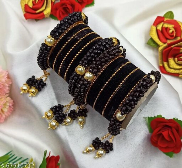 Elite Graceful Bracelet & Bangles - black , 2.4