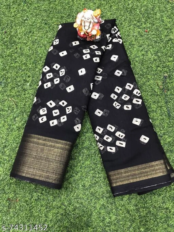 BANDHANI saree - black , Free Size