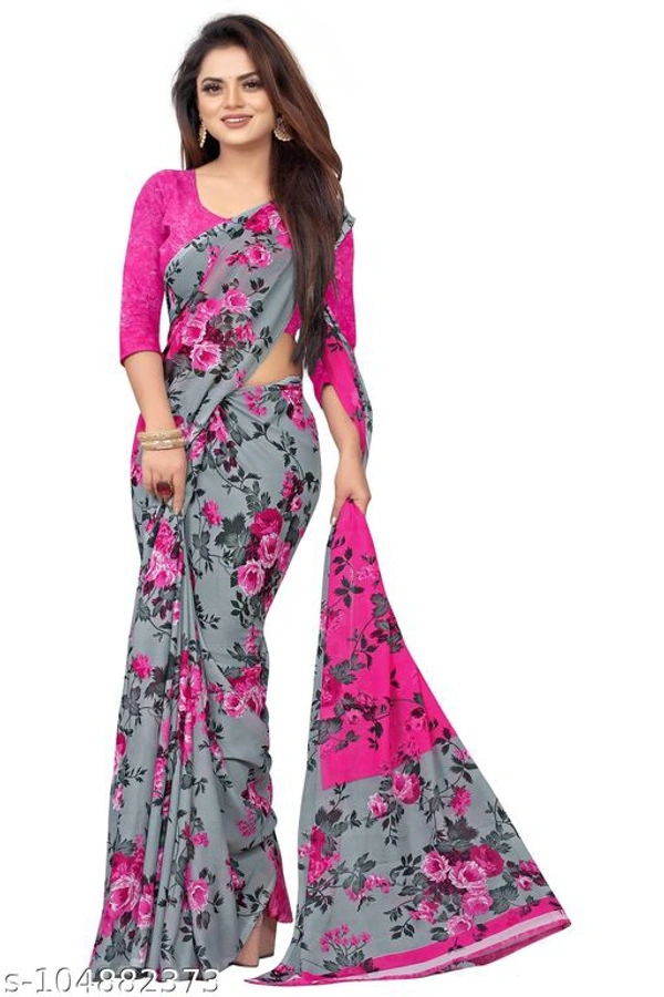DAILEY WERE PRINTS SAREES - Pink , Free Size
