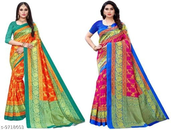 Trendy Women's Saree - Orenge Pink , Free Size