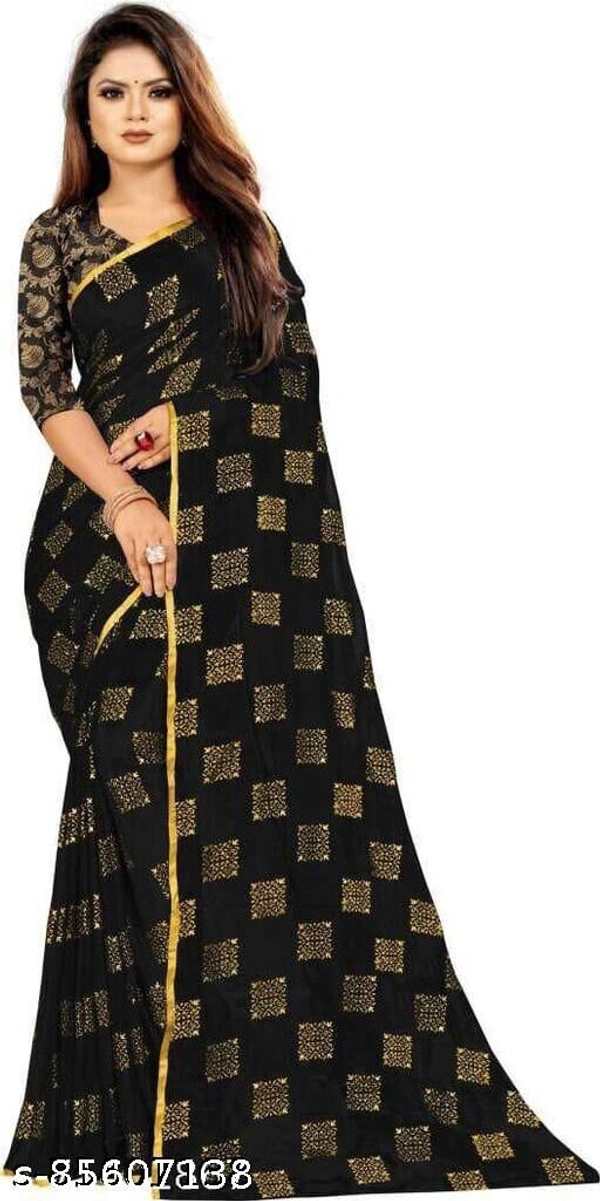 saree - Black , Free Size