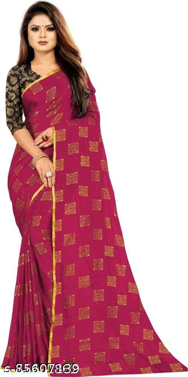 saree - Free Size, Cimson 