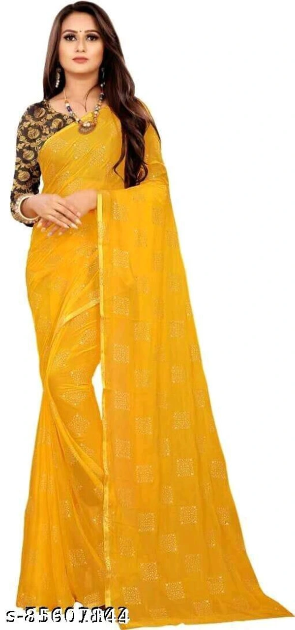 saree - yellow , Free Size
